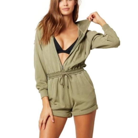 NWT L*Space Stay Cool Romper in Washed Army sz S - Picture 1 of 13